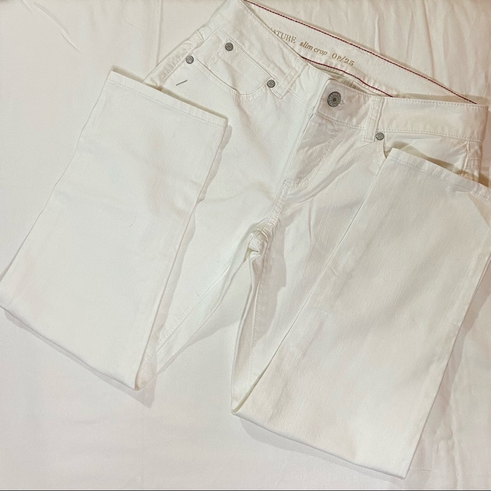 Nordstrom Petite White Straight Leg Jeans